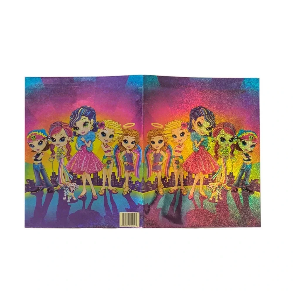 Lisa Frank Y2K FEARLESS Glitter Pocket Folder Unpunched